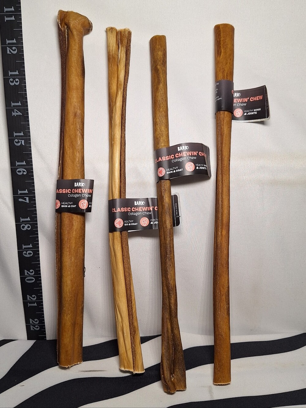NWT Bark Classic Chewin' Chew, Collagen Chew, 12 inch Each, 5 pack